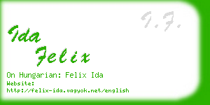 ida felix business card